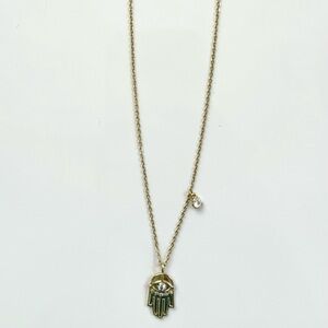 Gold Hamsa Pendant Necklace